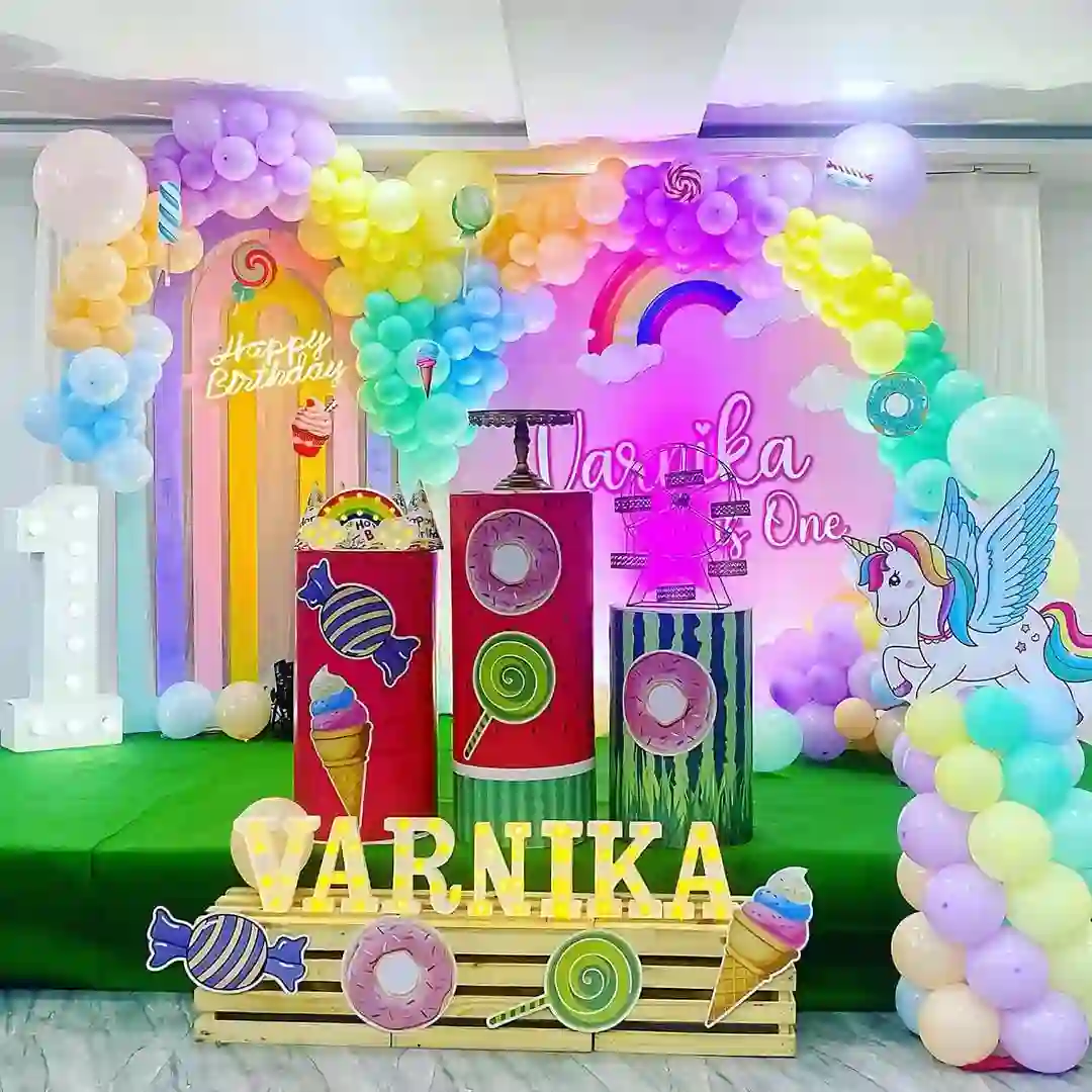 Unicorn Pastel Balloon Stage Decor